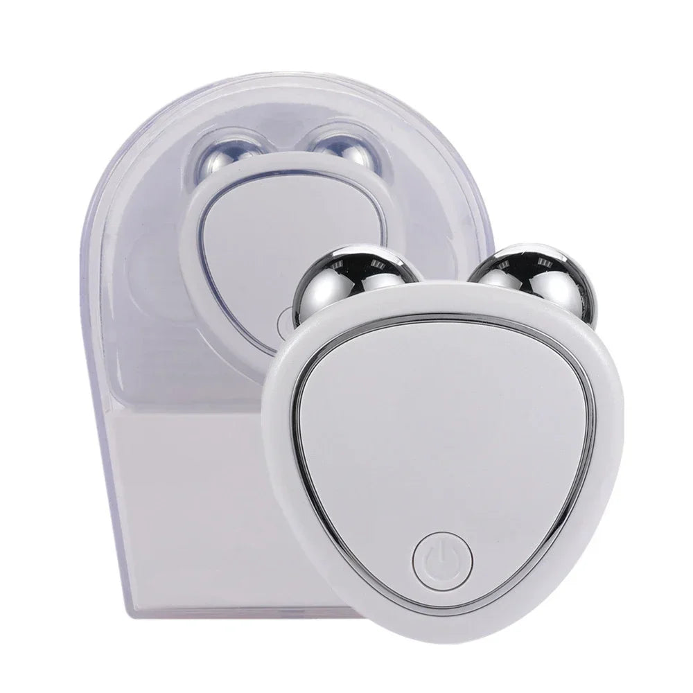 Electric Facial Lifting Roller EMS Massager with Gel Face Microcurrent Skin Tightening Rejuvenation Face Massage Beauty Care